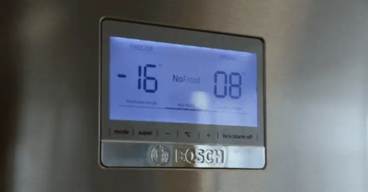 adjust temperature control settings on bosch refrigerator