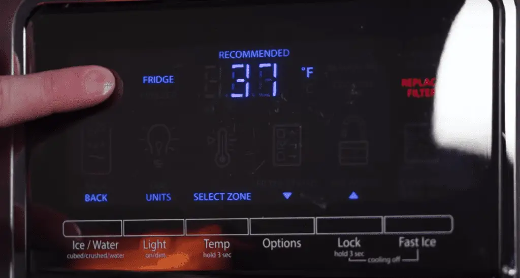 adjust temperature control settings on whirlpool refrigerator