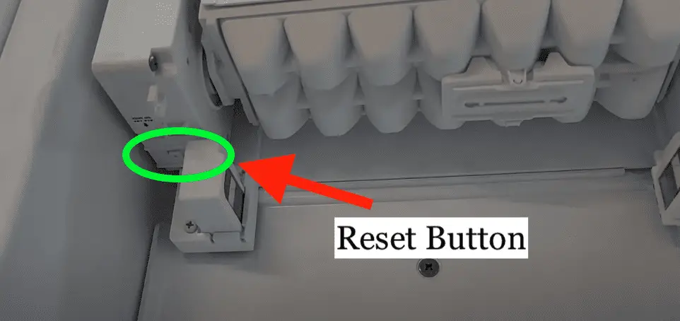 door ice maker reset button