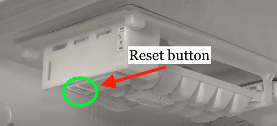lg freezer drawer ice maker reset button