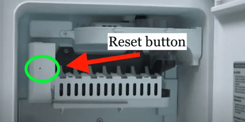 ice maker reset button paper clip