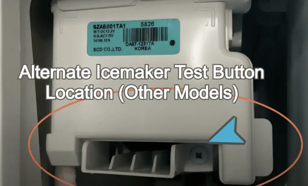 samsung ice maker reset button location 2